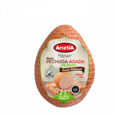 PECHUGA PAVO ASADA LA ARIZTIA PESABLE, VALOR PUBLICADO POR KILO, LAS BARRAS PESAN 2.3 KG APROX1