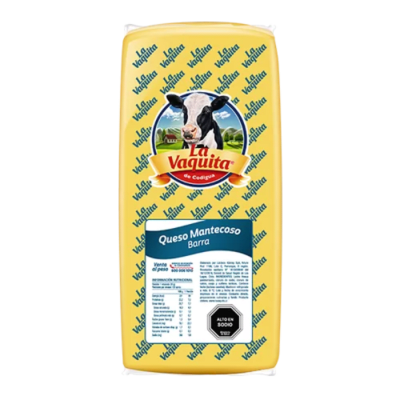 QUESO MANTECOSO LA VAQUITA BARRA PESABLE, VALOR PUBLICADO POR KILO, LAS BARRAS CONTIENEN 4 KG APROX.1
