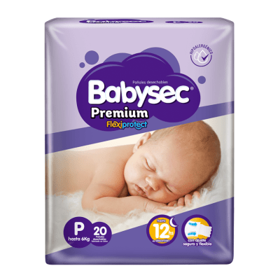BABYSEC PAÑAL PREMIUM TALLA P  20 UNDS