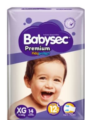 BABYSEC PAÑAL PREMIUM TALLA XG  14 UNDS