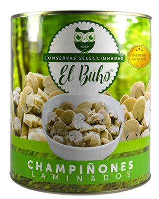 CHAMPIÑONES PREMIUM LAMINADOS TARRO GRANDE 3 KG EL BUHO1