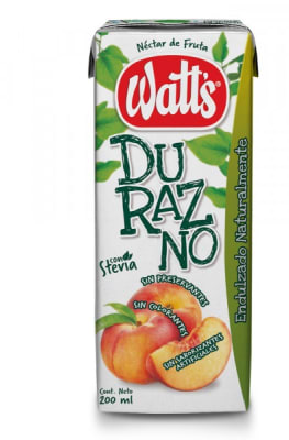NECTAR DURAZNO WATTS 200ML,  PRECIO DE UNIDAD
