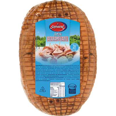 JAMON DE PAVO ACARAMELADO SOPRAVAL. VALOR PUBLICADO POR KG. LA PIEZA PESA 4 KG APROX