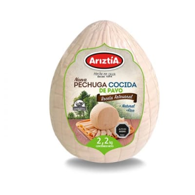 PECHUGA PAVO COCIDA ARIZTIA PESSABLE, VALOR PUBLICADO POR KILO, LAS BARRAS PESAN 2.2 KILOS APROX.