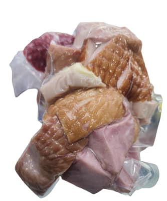 RECORTE VARIADO DE JAMON Y CECINAS PESABLE, VALOR PUBLICADO POR KILO PESO APROX 1 KG