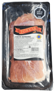 JAMON SERRANO 500 GRAMOS SACHET PORXAS