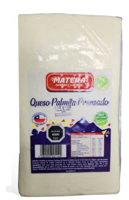 QUESO LLANERO PALMITA PRENSADO MATERA PESABLE, VALOR PUBLICADO POR KG, PESO APROX POR PIEZA 5 KG