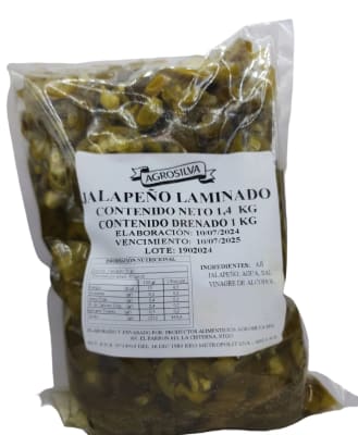 JALAPEÑO LAMINADOS AGROSILVA DE 1 KG