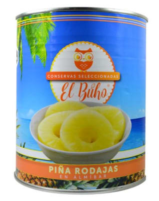 PIÑAS EN RODAJAS EL BUHO 850 GR