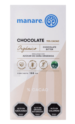 Barra chocolate Manare 70% Cacao