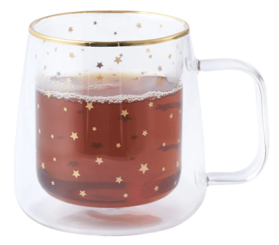 Taza doble vidrio estrellas 400ml