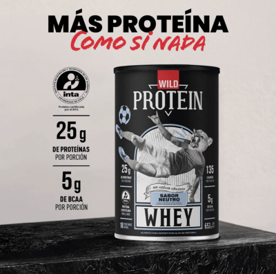 Wild protein Whey sabor neutro 653g