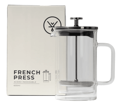 Prensa francesa doble vidrio Blackdrop 600ml.