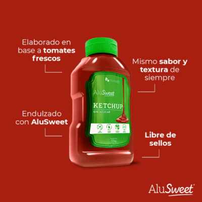 Ketchup Sin Azúcar Alusweet 370g.