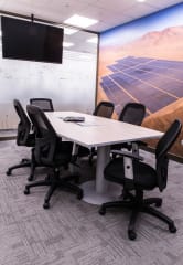 Mesa semieliptica 8 usuarios - electrificable