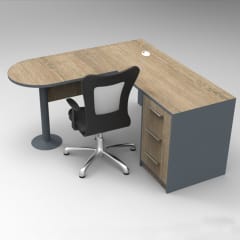 Estacion de trabajo con pedestal