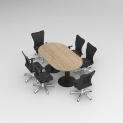 Mesa ovalada - 8 usuarios