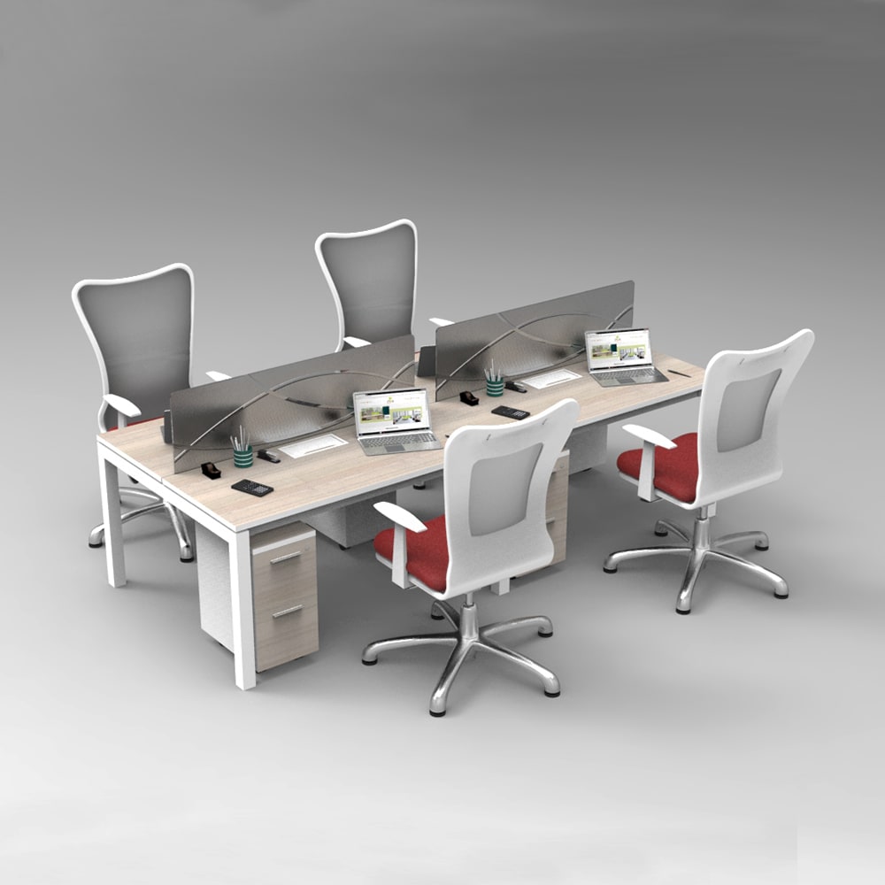 Bench electrificable linea flow 4 puestos1