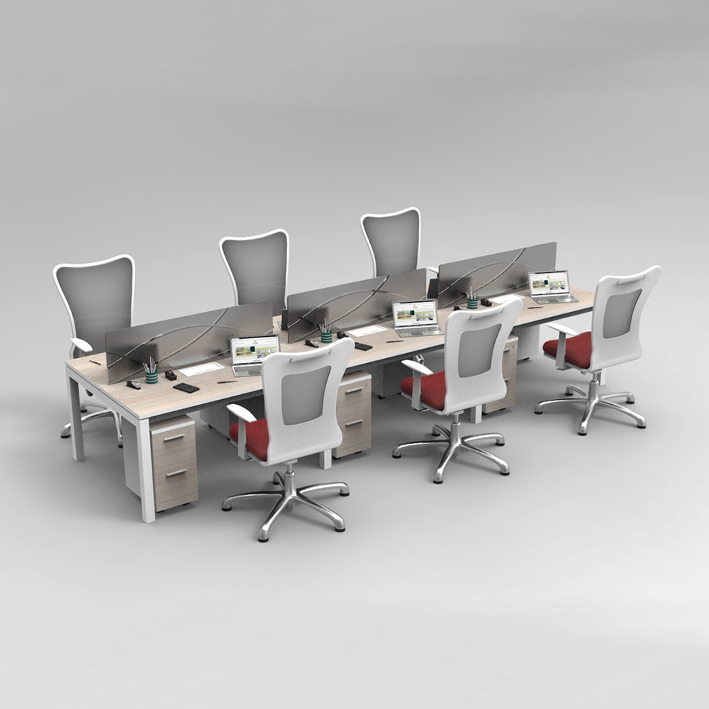Bench electrificable linea flow 6 puestos9