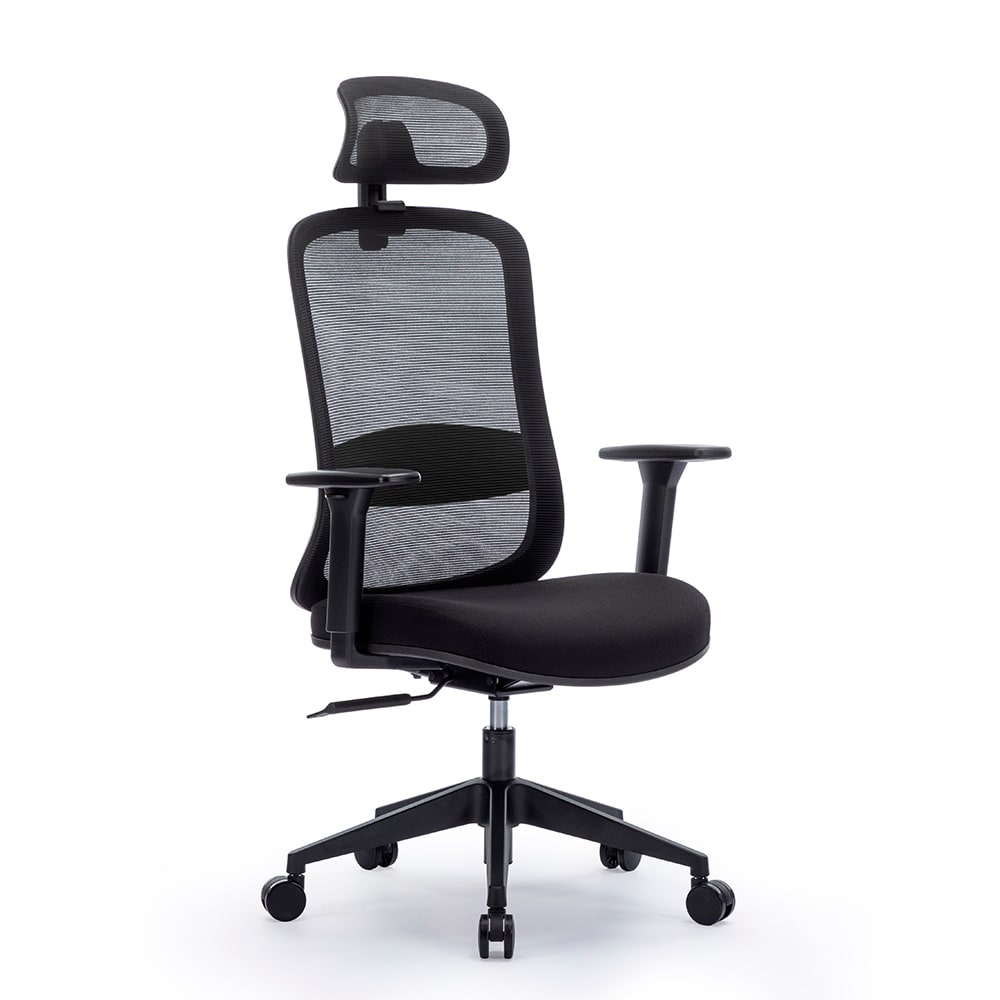 Silla Bkn Con Cabecero Negro2