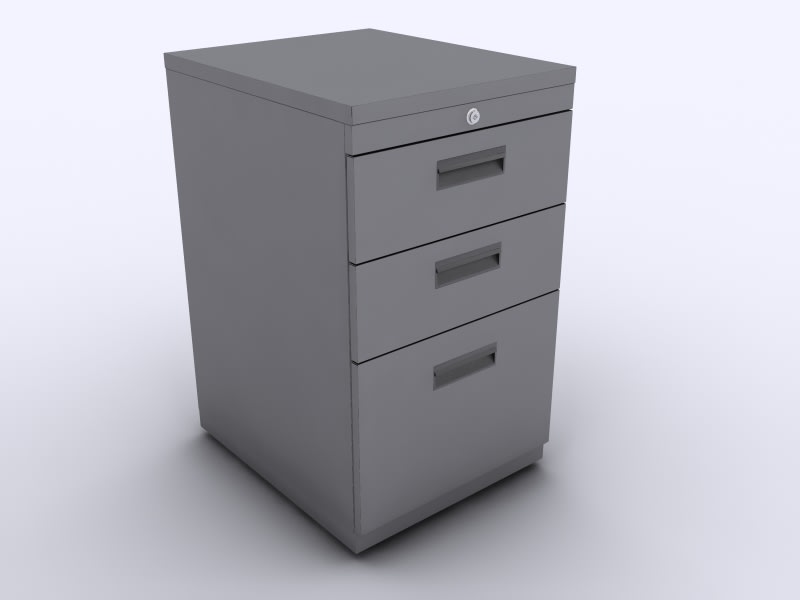 Cajonera metálica rodante 2C+1K1