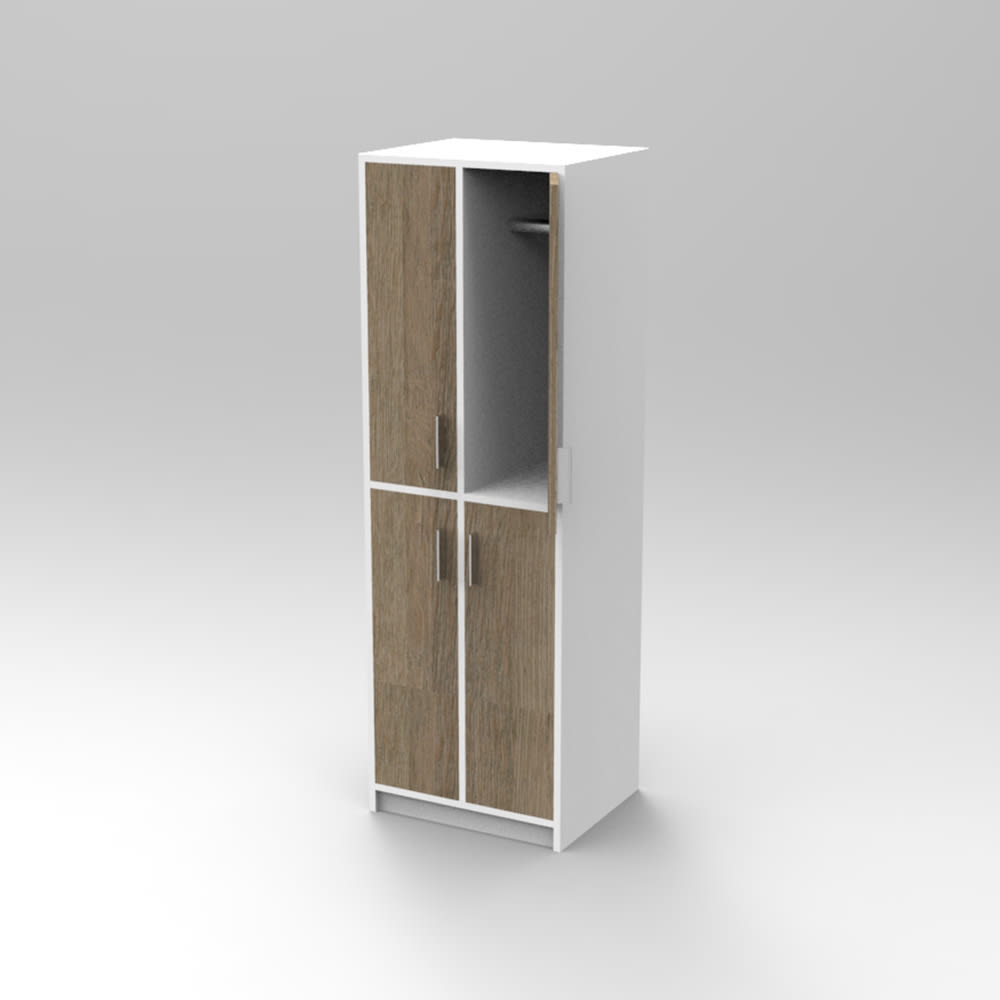 Casillero 4 puertas - barra para colgar3