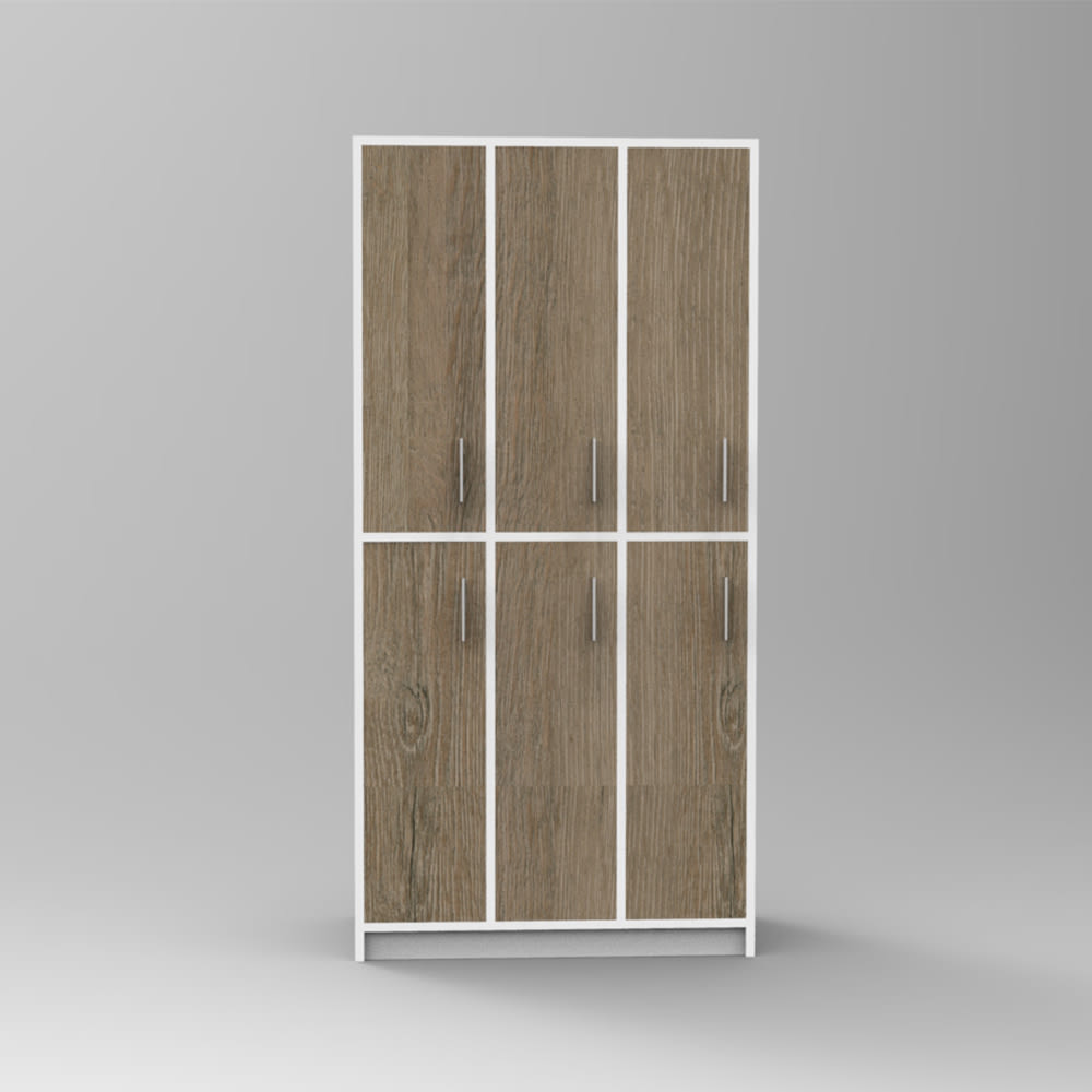 Casillero 6 puertas - barra para colgar2