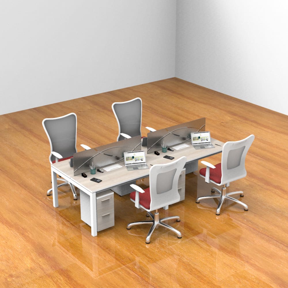 Bench electrificable linea flow 4 puestos2