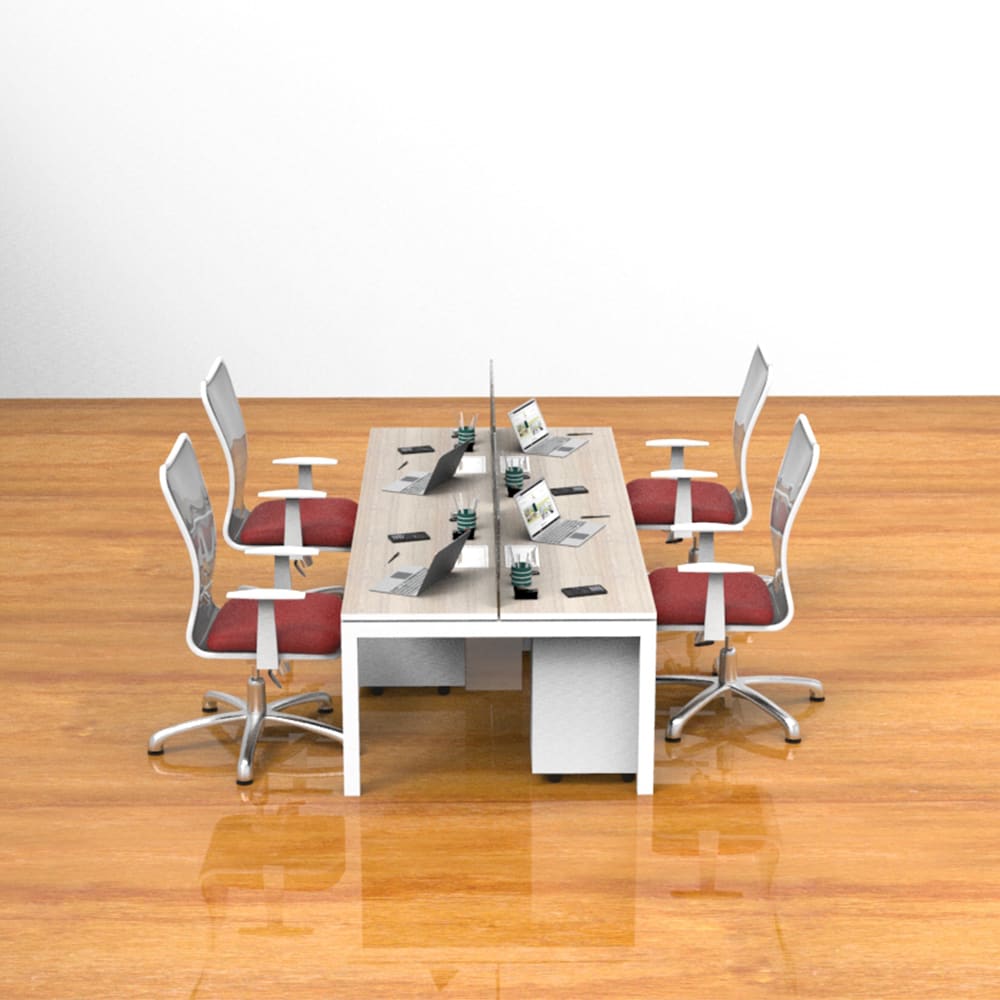 Bench electrificable linea flow 4 puestos4