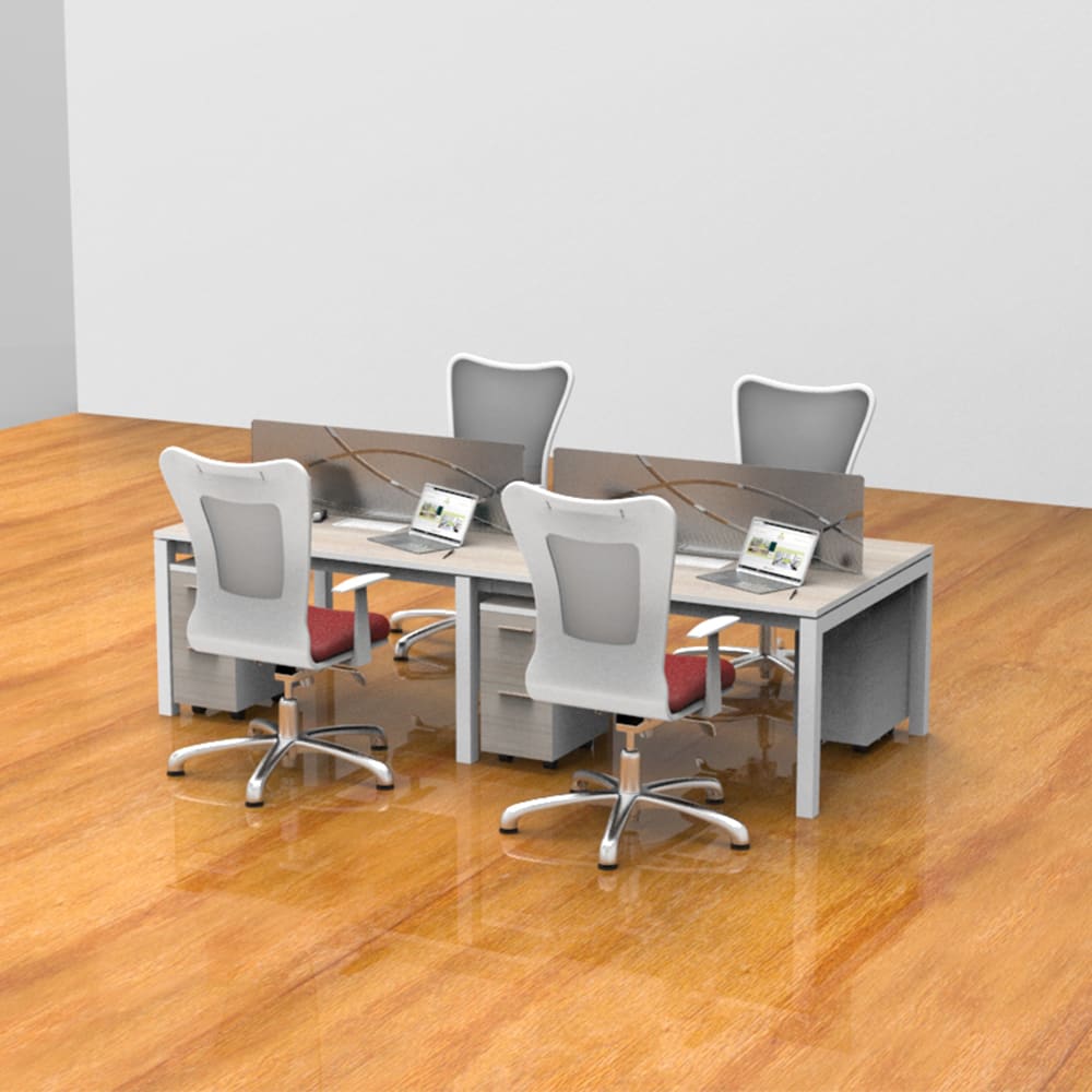 Bench electrificable linea flow 4 puestos5