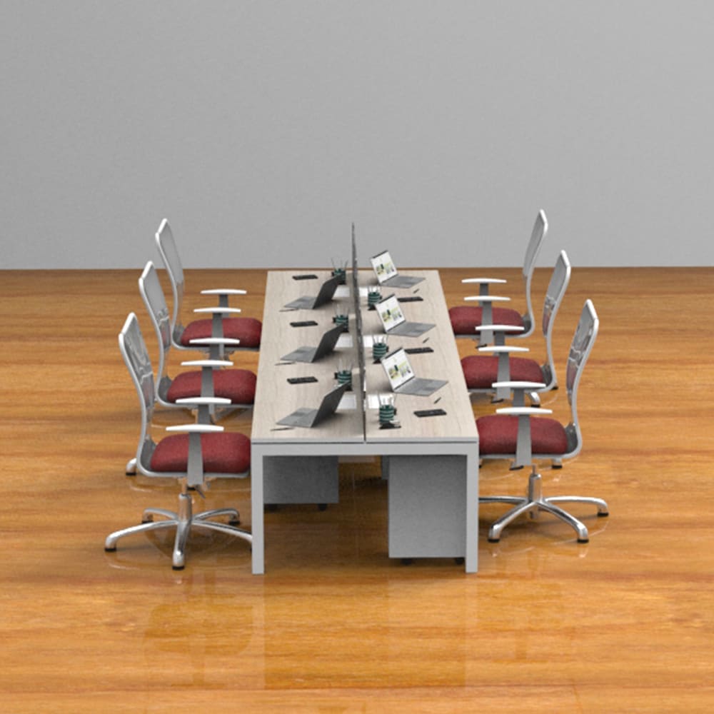 Bench electrificable linea flow 6 puestos3