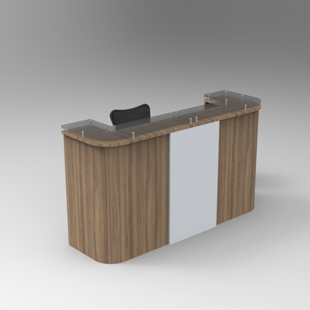 Recepción encimera y frente curvo RCP-052