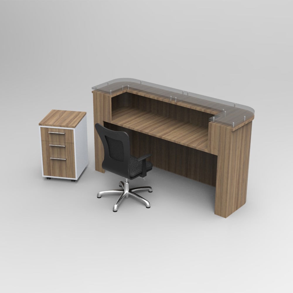 Recepción encimera y frente curvo RCP-053