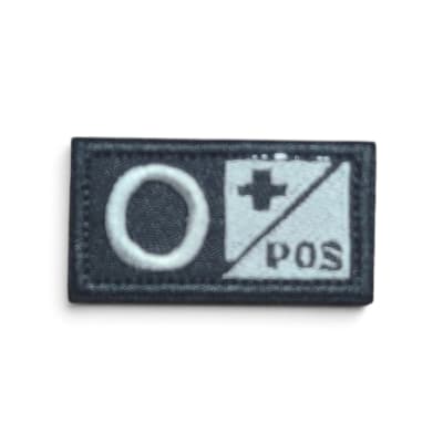 PARCHE O+/POS 2.5x5 cm. (Gris)