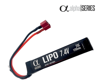 ALPHA SERIES - 7.4V 20C 1200MAH Buffer-Tube Batería LIPO (DEAN)