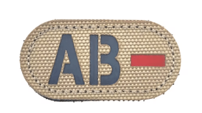 PARCHE Corte Laser AB neg 2.5x5 cm. (Coyote)