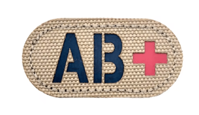 PARCHE Corte Laser AB pos 2.5x5 cm. (Coyote)