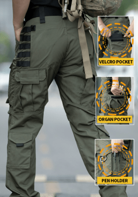 SIVI - PANTALON DE COMBATE (NEGRO)