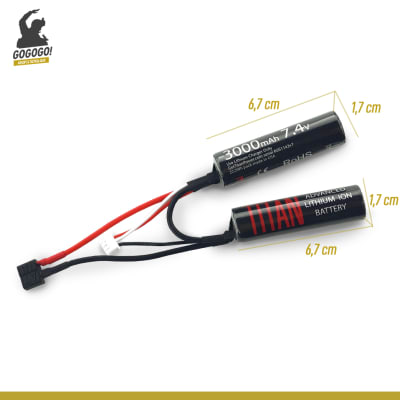 TITAN - 7.4v 3000MAH Nunchuck Batería LI-ION (T-Dean)