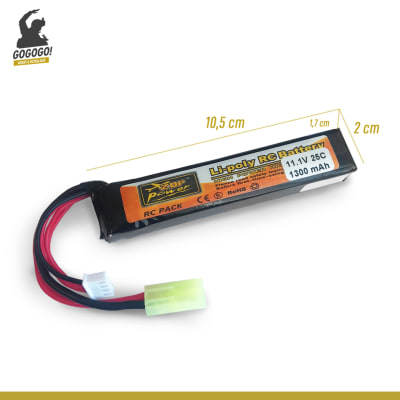 ZOP POWER - 11.1V 25C 1300MAH Buffer-Tube Batería LIPO