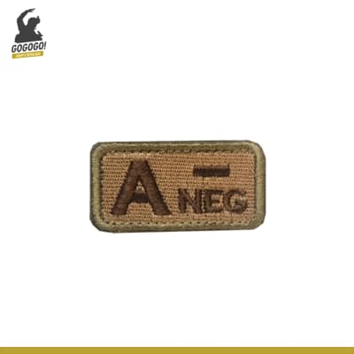 PARCHE A-NEG 2.5x5 cm. (Coyote)