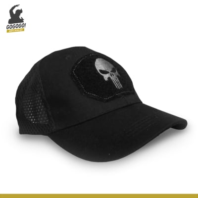 Jockey Punisher con Malla (Negro)(Logo Negro)