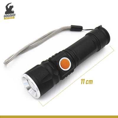 Linterna Recargable LED USB 11cm.
