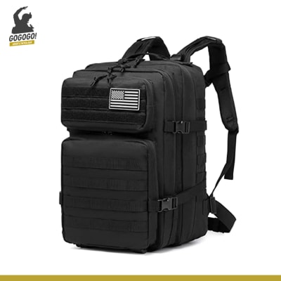 Mochila 50 lts. Parche USA (Negro)