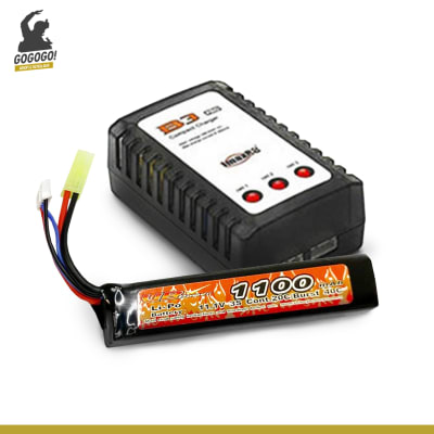 GO PACK! Pack IMAX Cargador B3 LIPO + Bateria Victory Battery 11.1V 20C 1100MAH (Tamiya)