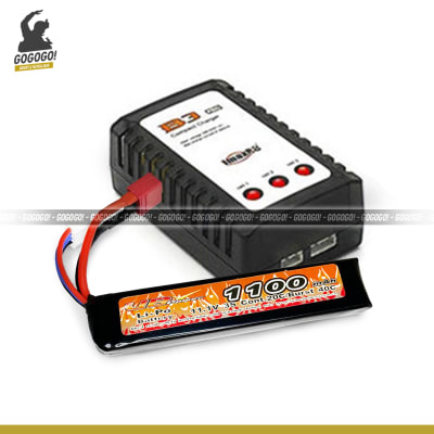 GO PACK! Pack IMAX Cargador B3 LIPO + Bateria Victory Battery 11.1V 20C 1100MAH (T-Dean)