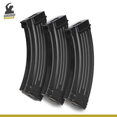 GO PACK! - X3 E&L Magazine AK47 Midcap Metal (Negro)