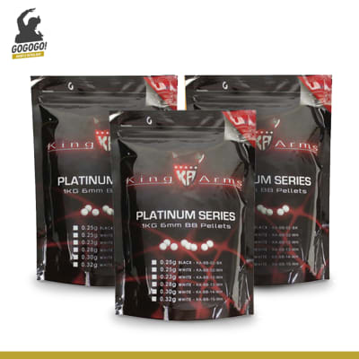 GO PACK! X3 KING ARMS 0.25g BBS (Blanco)