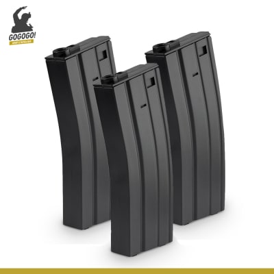 GO PACK! - X3 Mag Specna Arms MIDCAP Full Metal (Negro)