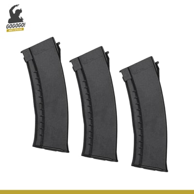 GO PACK! x3 ARCTURUS AK74 Bakelite 30/135Rds. Variable-Cap Magazine (Negro)